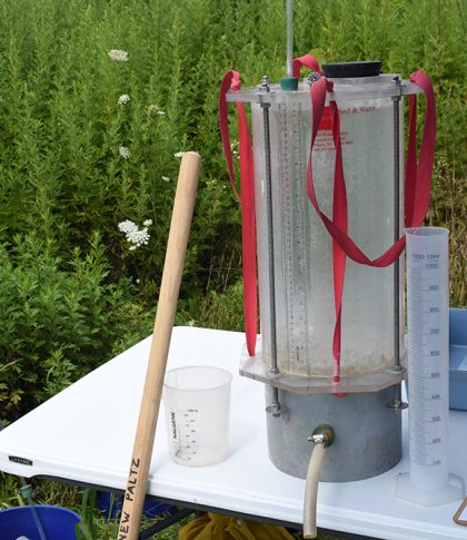 Devices that Shafiul Chowdbury uses to sample water.